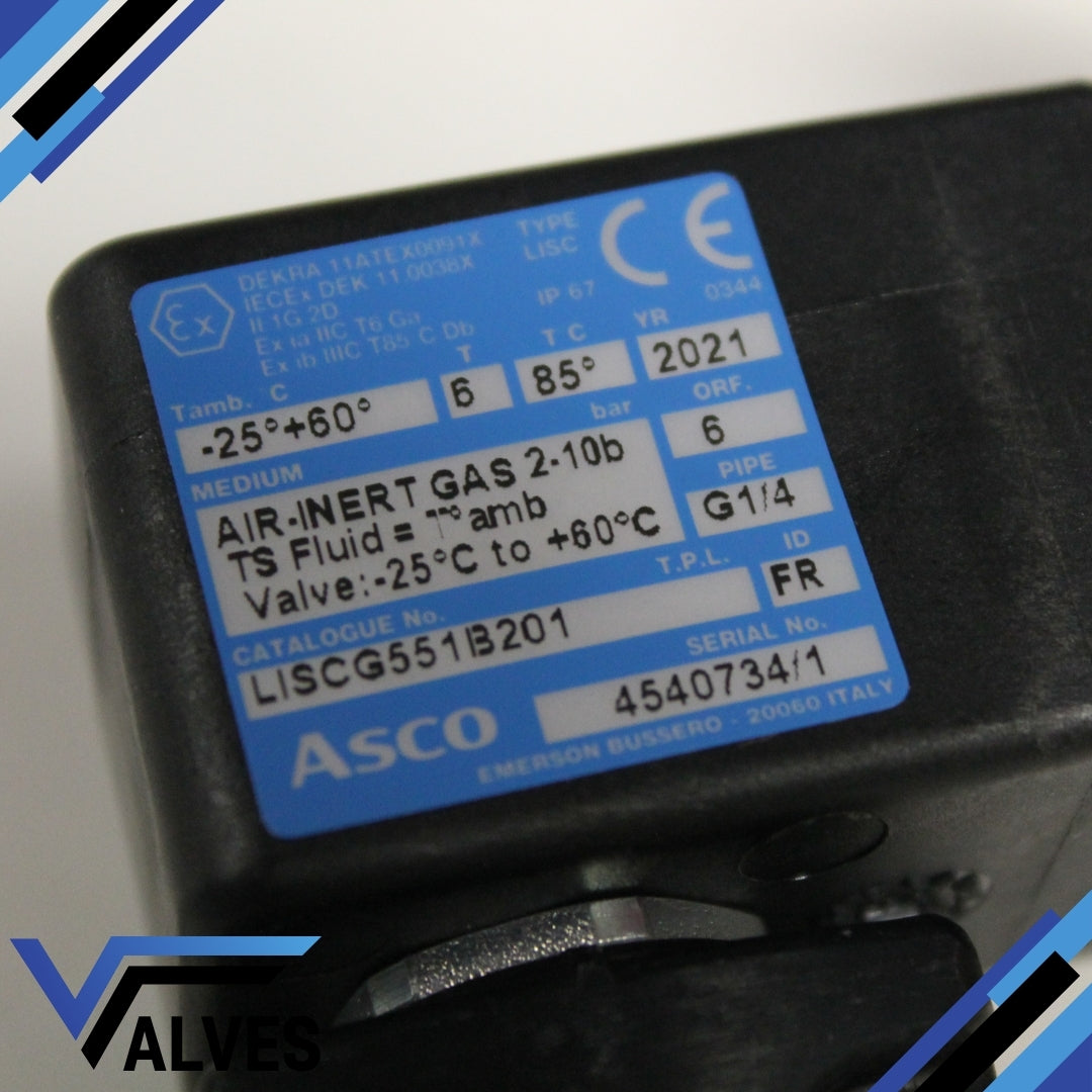 ASCO LISCG551 B201.24/DC Pilot Operated Solenoid Valve - 3/2 - 5/2