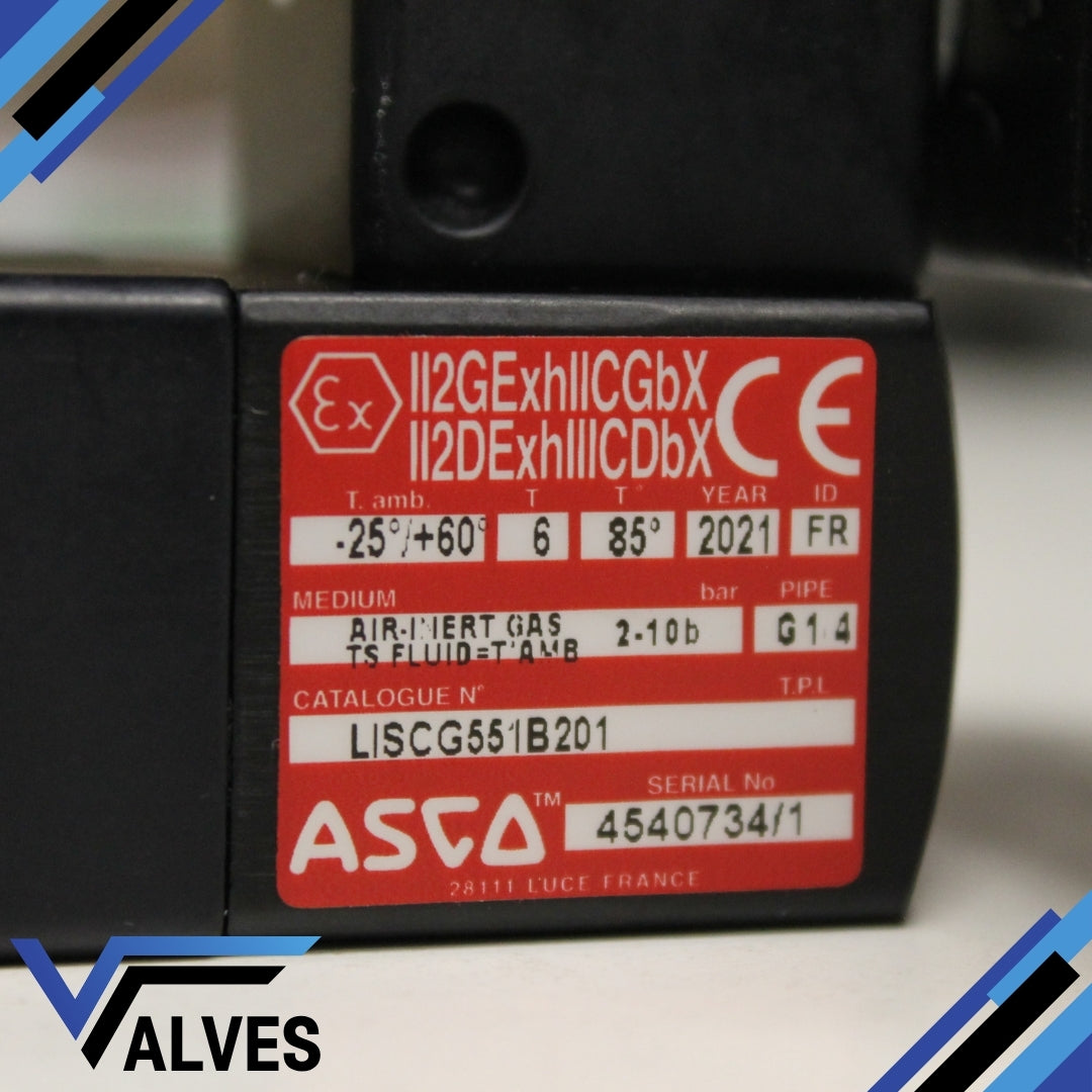 ASCO LISCG551 B201.24/DC Pilot Operated Solenoid Valve - 3/2 - 5/2