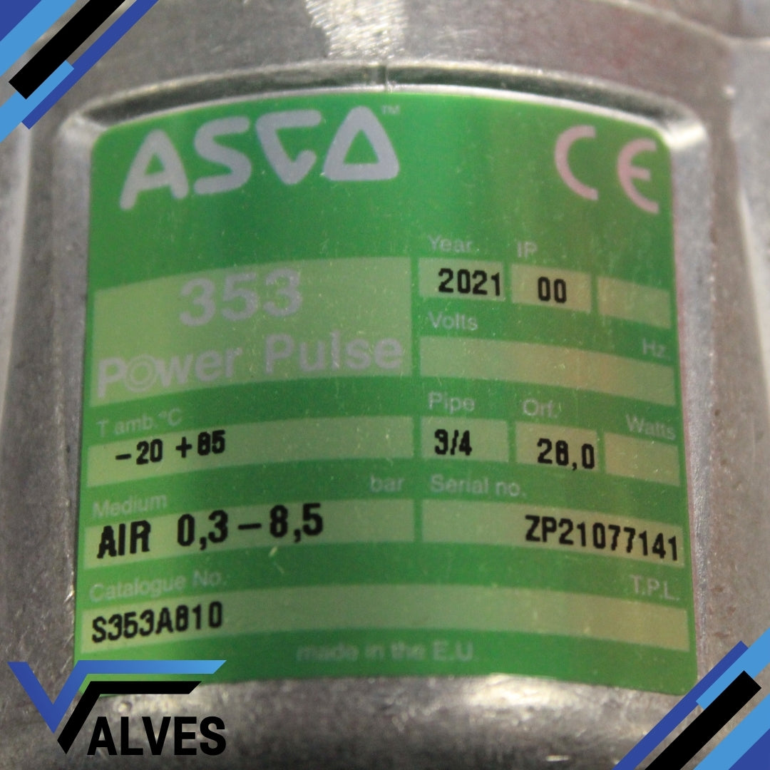 Asco S353A810 Dust Collector Solenoid Valves