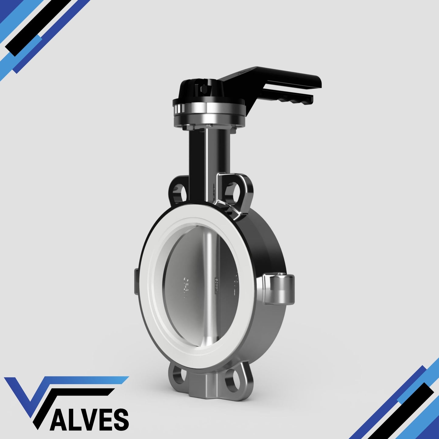 TTV PTFE Seat Wafer Butterfly Valve - Stainless Steel