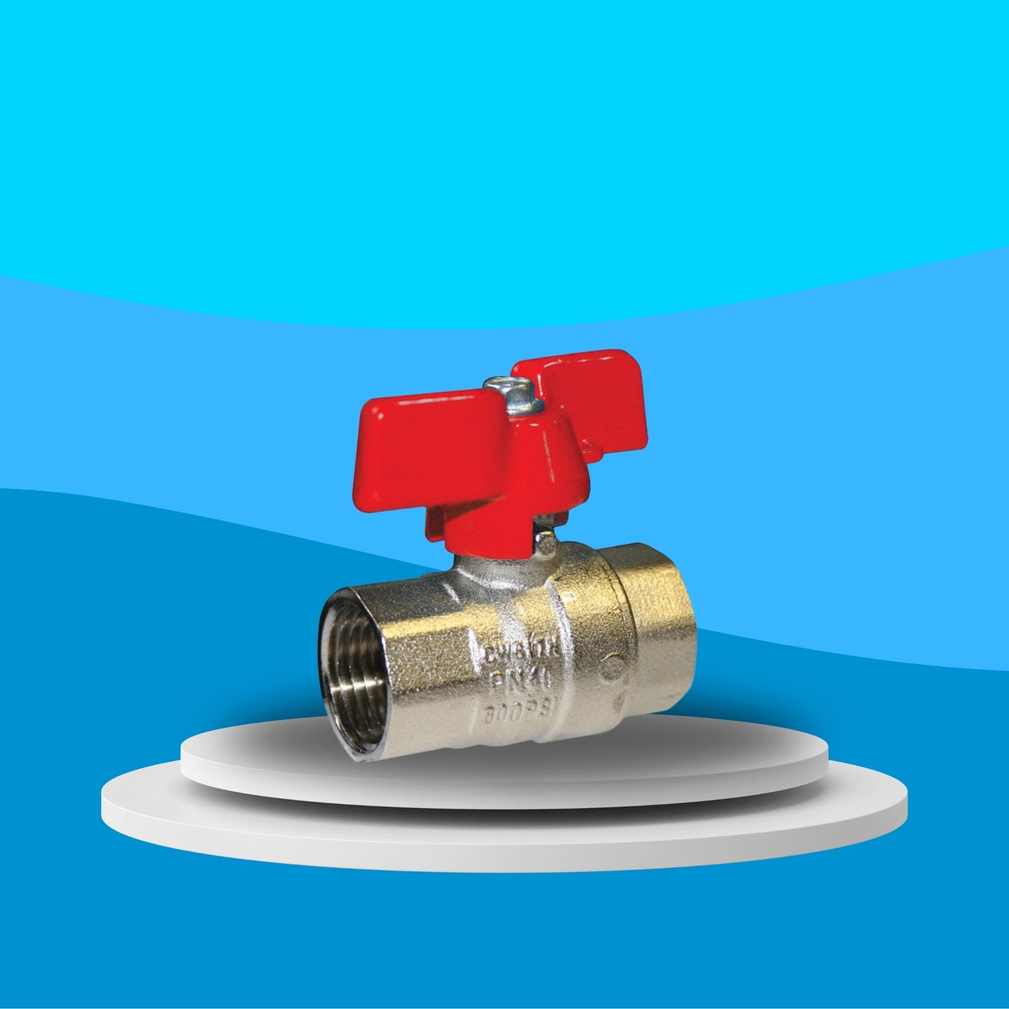 Wras Approved Brass Ball Valve - Standard Pattern Screwed BSPP (Red Butterfly Lever)