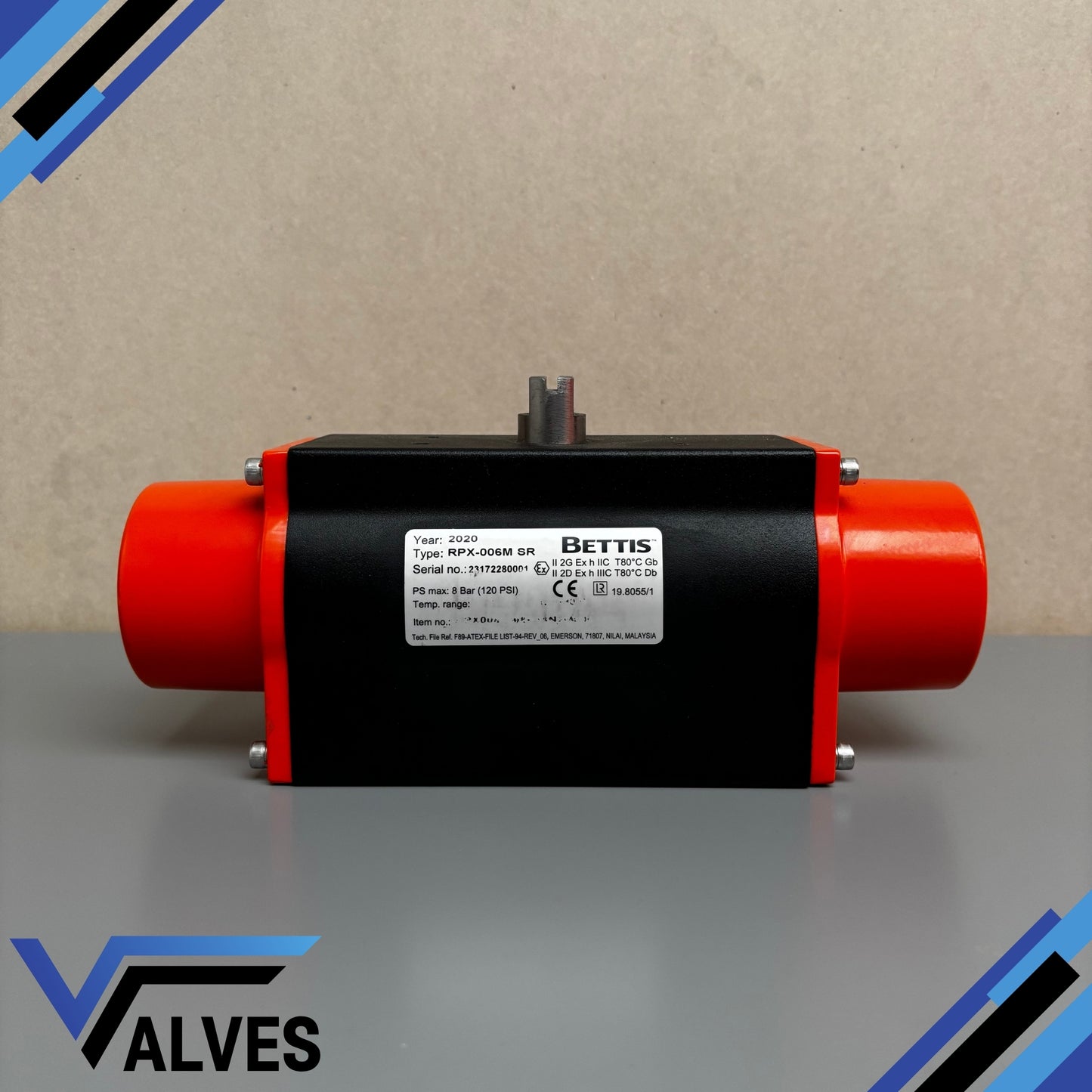 Bettis RPX‑006M Spring Return Pneumatic Actuator