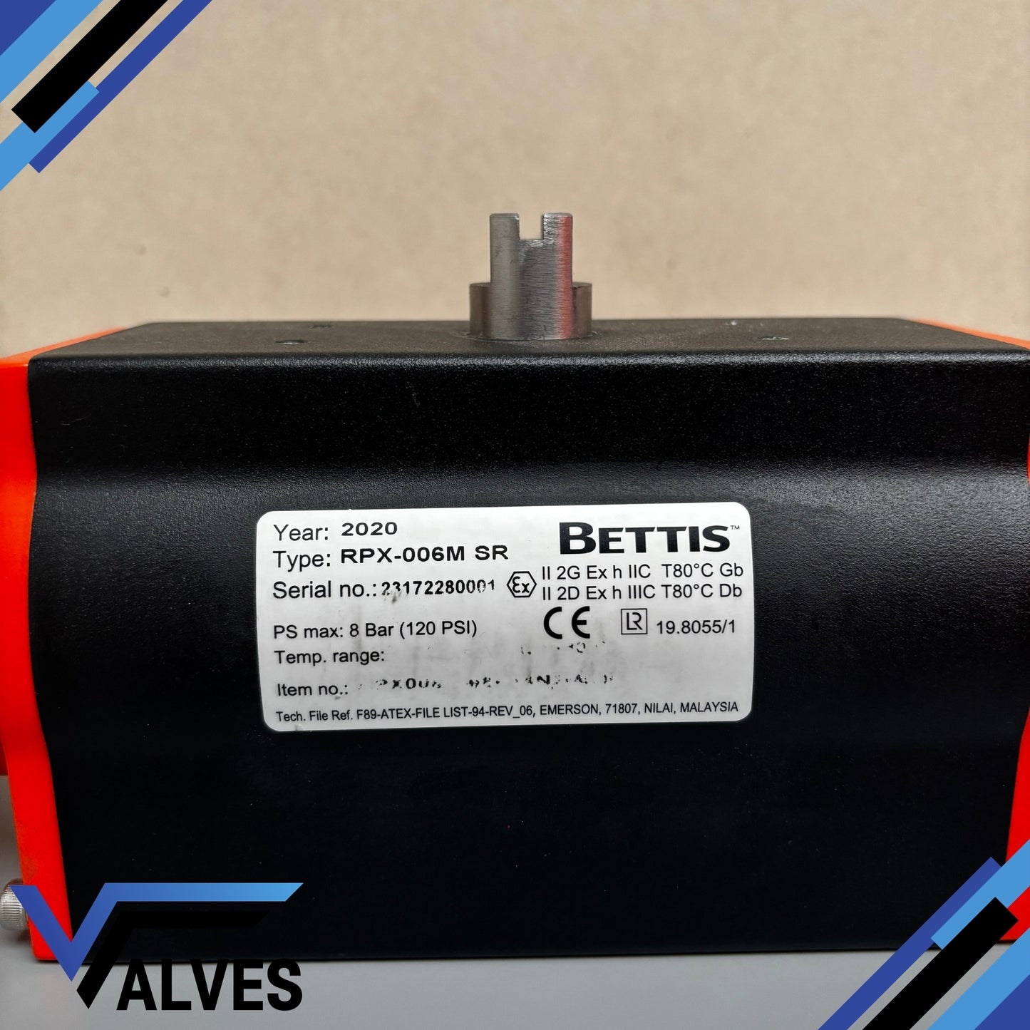 Bettis RPX‑006M Spring Return Pneumatic Actuator