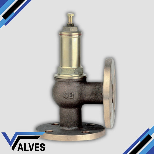 Brass/Bronze Angle Pattern Safety Relief Valve – Spring Loaded
