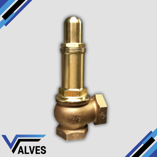 Brass/Bronze Pressure Relief Valve – PTFE Seal with Enclosed Cap