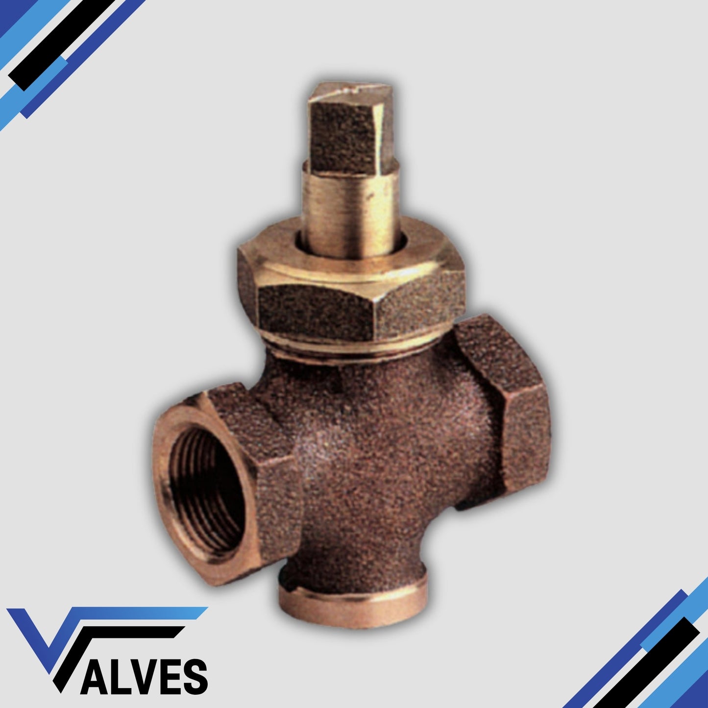 Bronze 2-Way Plug Cock with Gland