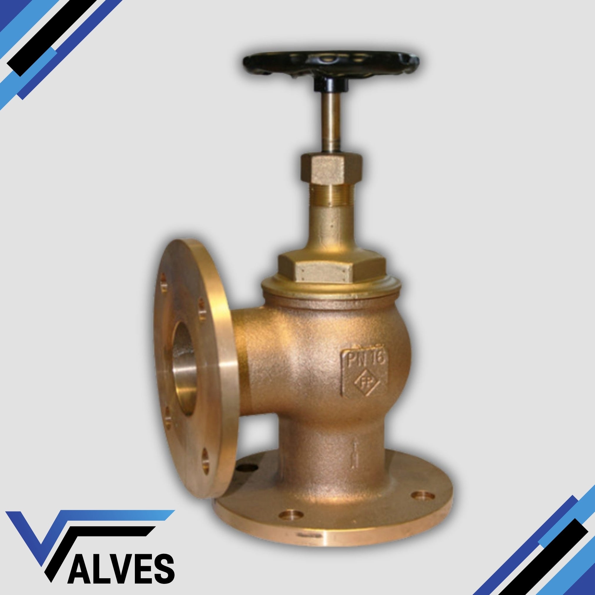 Bronze Globe Valve – Angle Pattern – Flanged PN16 – Valves UK