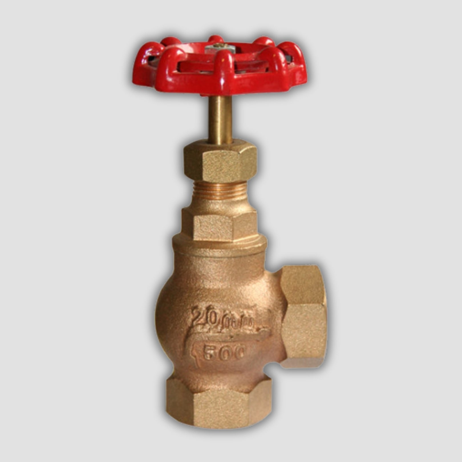 Bronze Globe Valve – PN25 – Angle Pattern | UK Stock – Valves UK