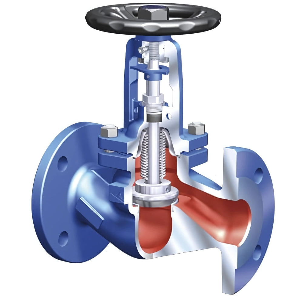 Ari Armaturen FABA+ Bellows Sealed Globe Valve (Flanged PN16, Nodular ...