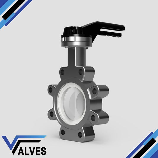 TTV PTFE Lined Lugged Stainless Steel Butterfly Valve