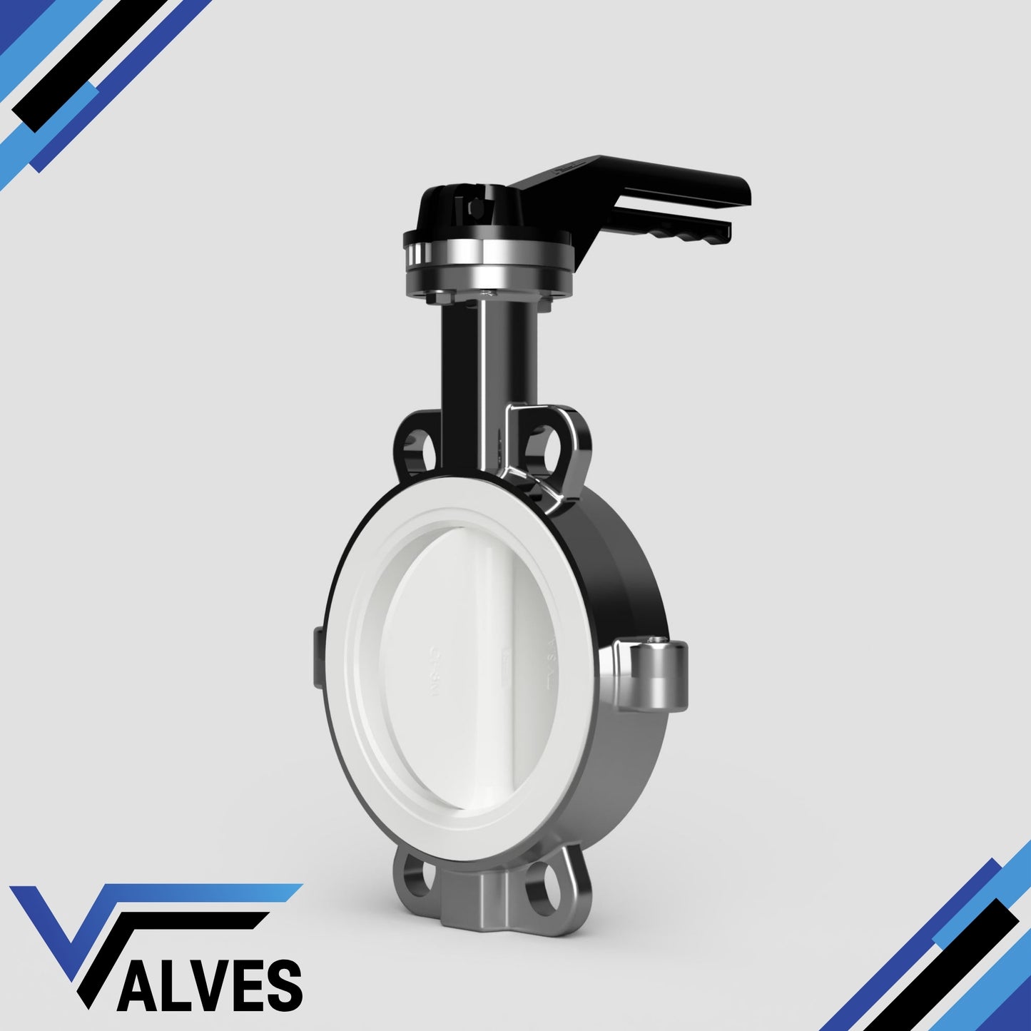 TTV PTFE Lined Wafer Butterfly Valve - Stainless Steel