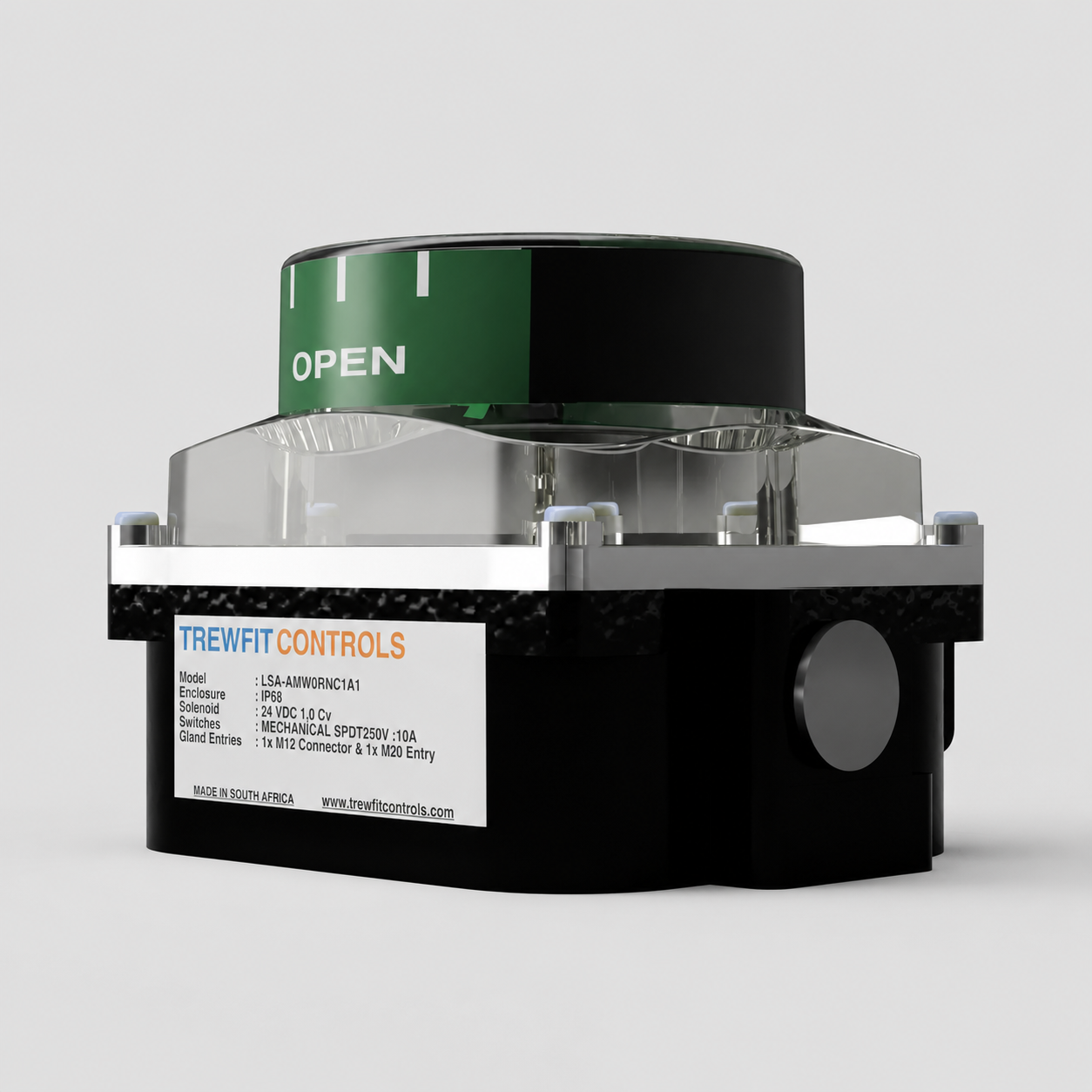 Trewfit Controls Mechanical Limit Switchbox – SPDT, 250V 10A, IP68, 2 x M20 Entries