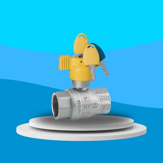 Wras Approved Brass Ball Valve - BSI Gas Approved - HTB Screwed BSPP (Key Locking Device)